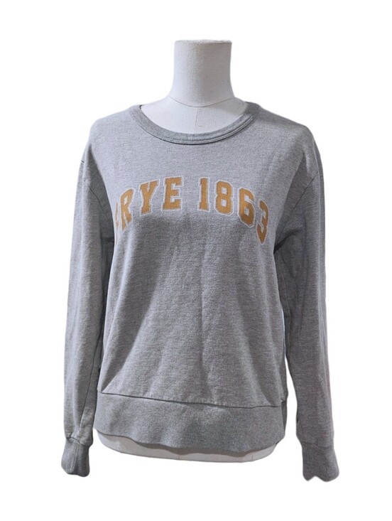 Frye Tops - Frye Light Gray Crewneck Sweatshirt with Gold Lettering M